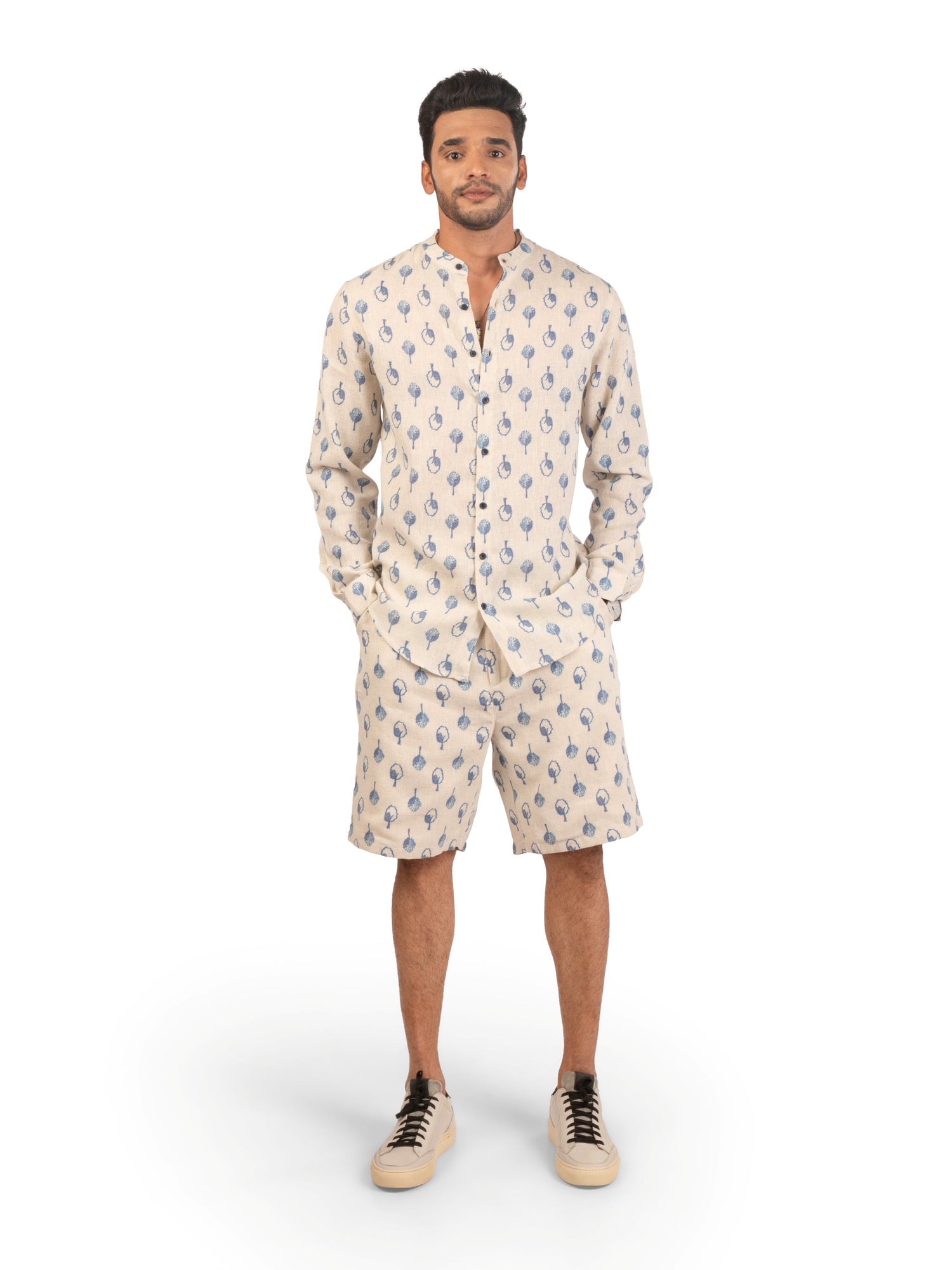 Front view of men's coord set