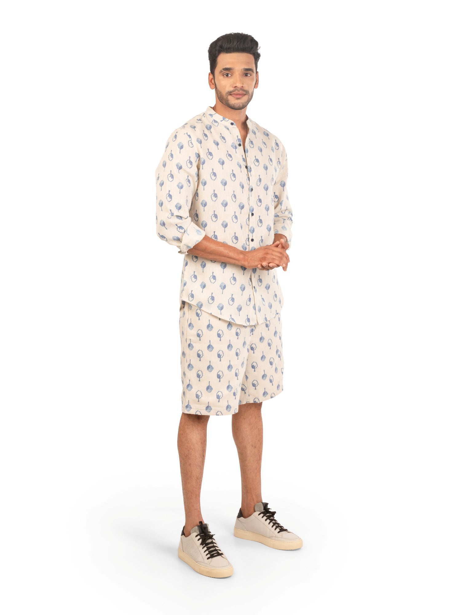 Side view of men's coord set