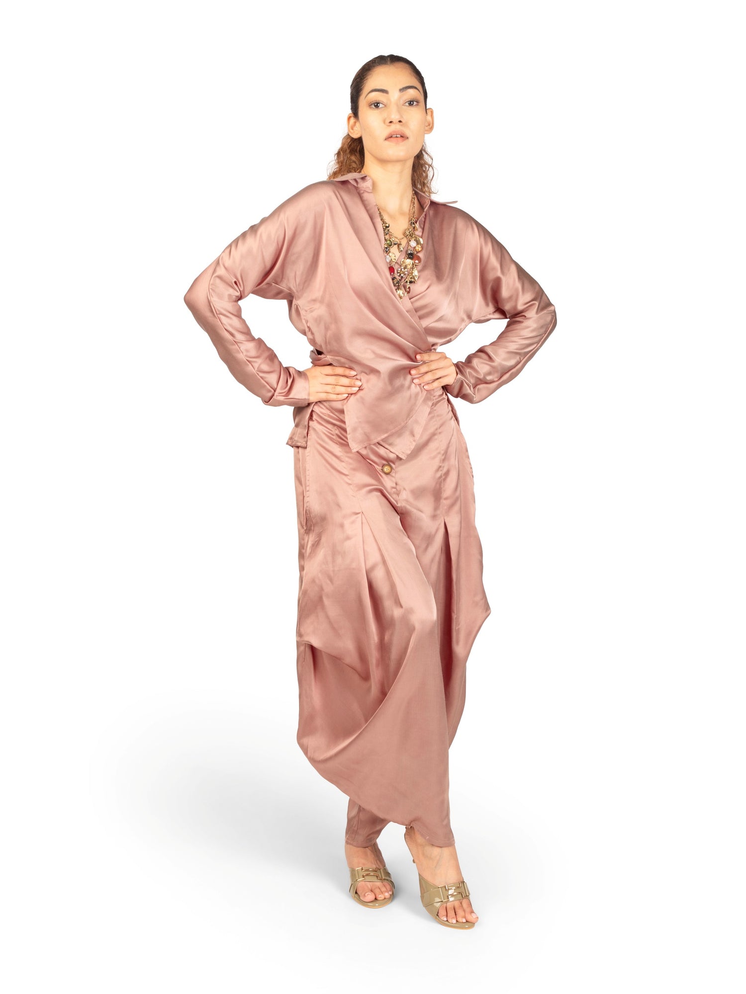 Front view of women's coord set