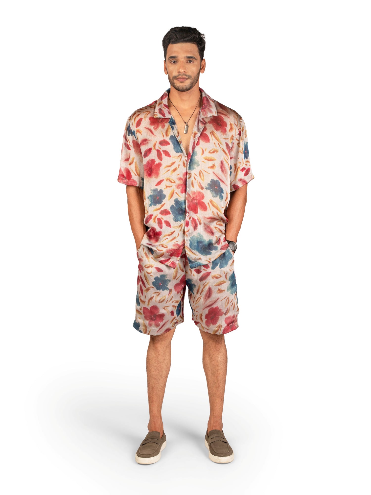 Front view of men's coord set