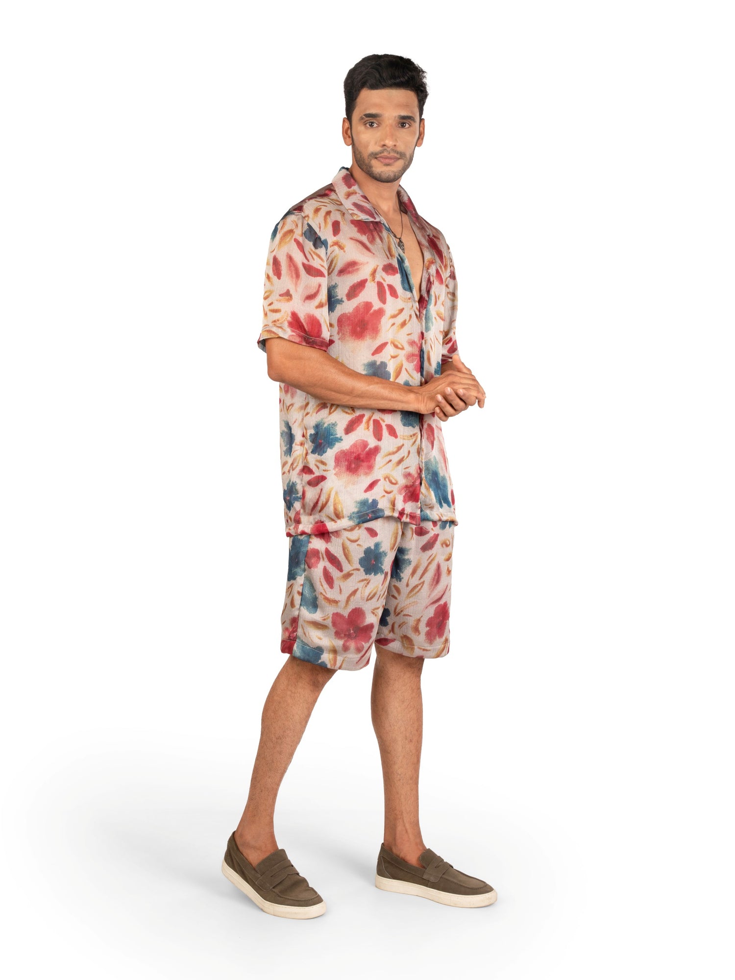 Side view of men's coord set