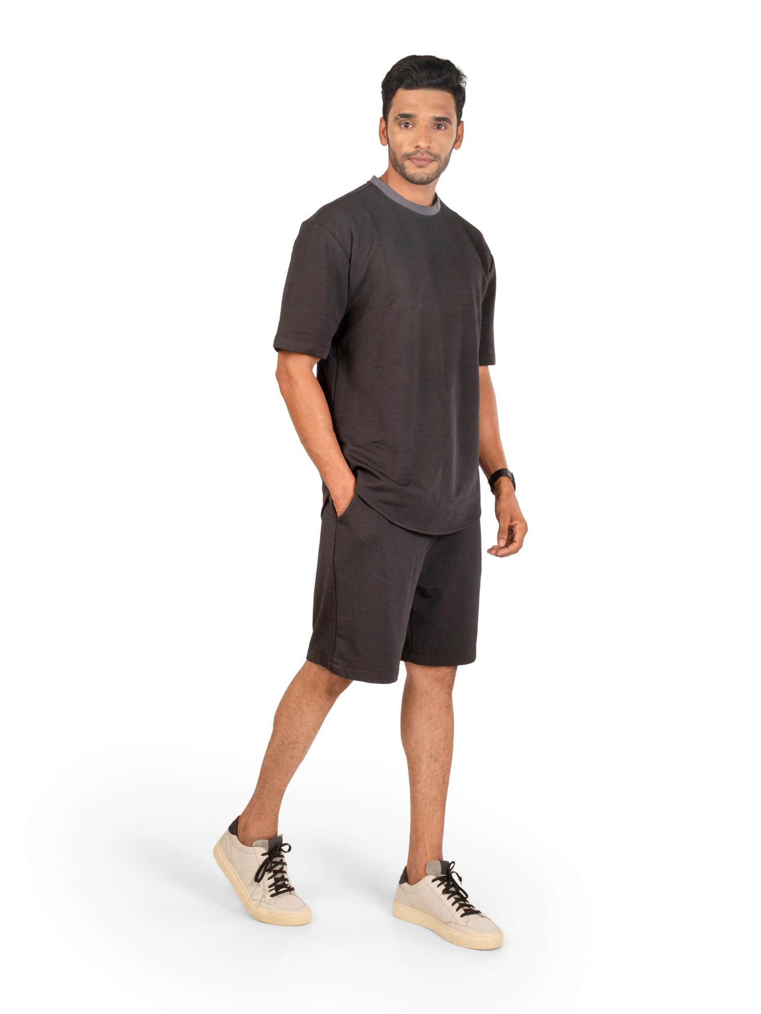 Side view of men's coord set