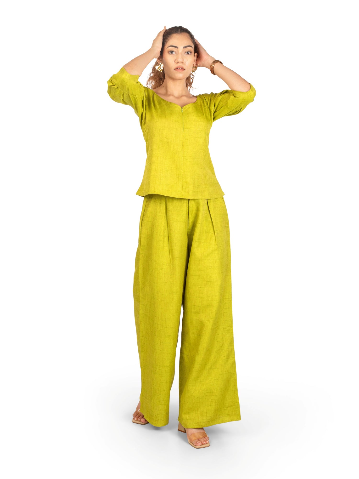 Front view of women's coord set