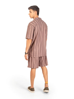 Back view of men's coord set