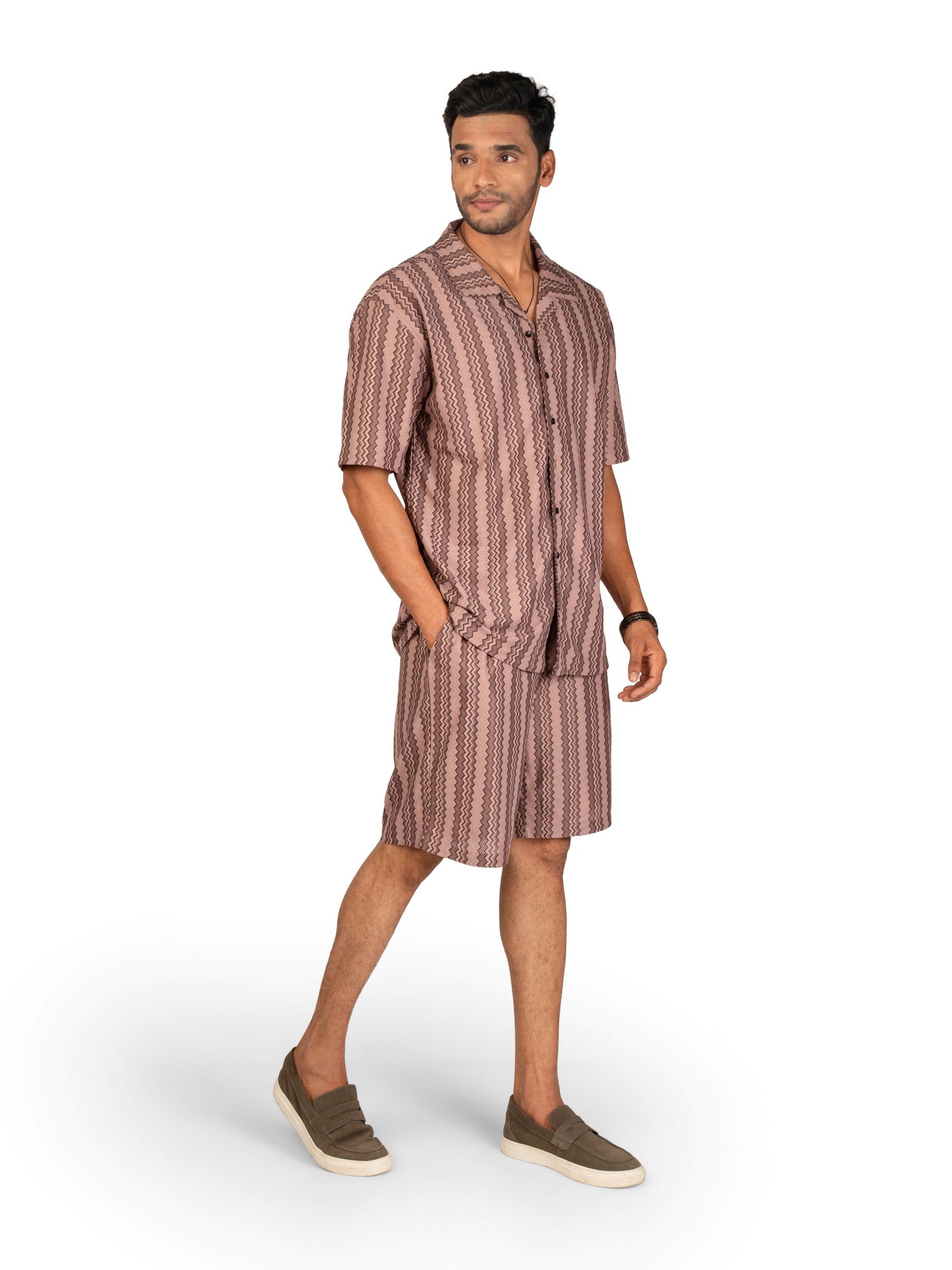 Side view of men's coord set