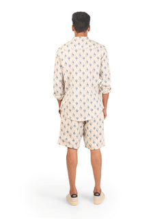 Back view of men's coord set