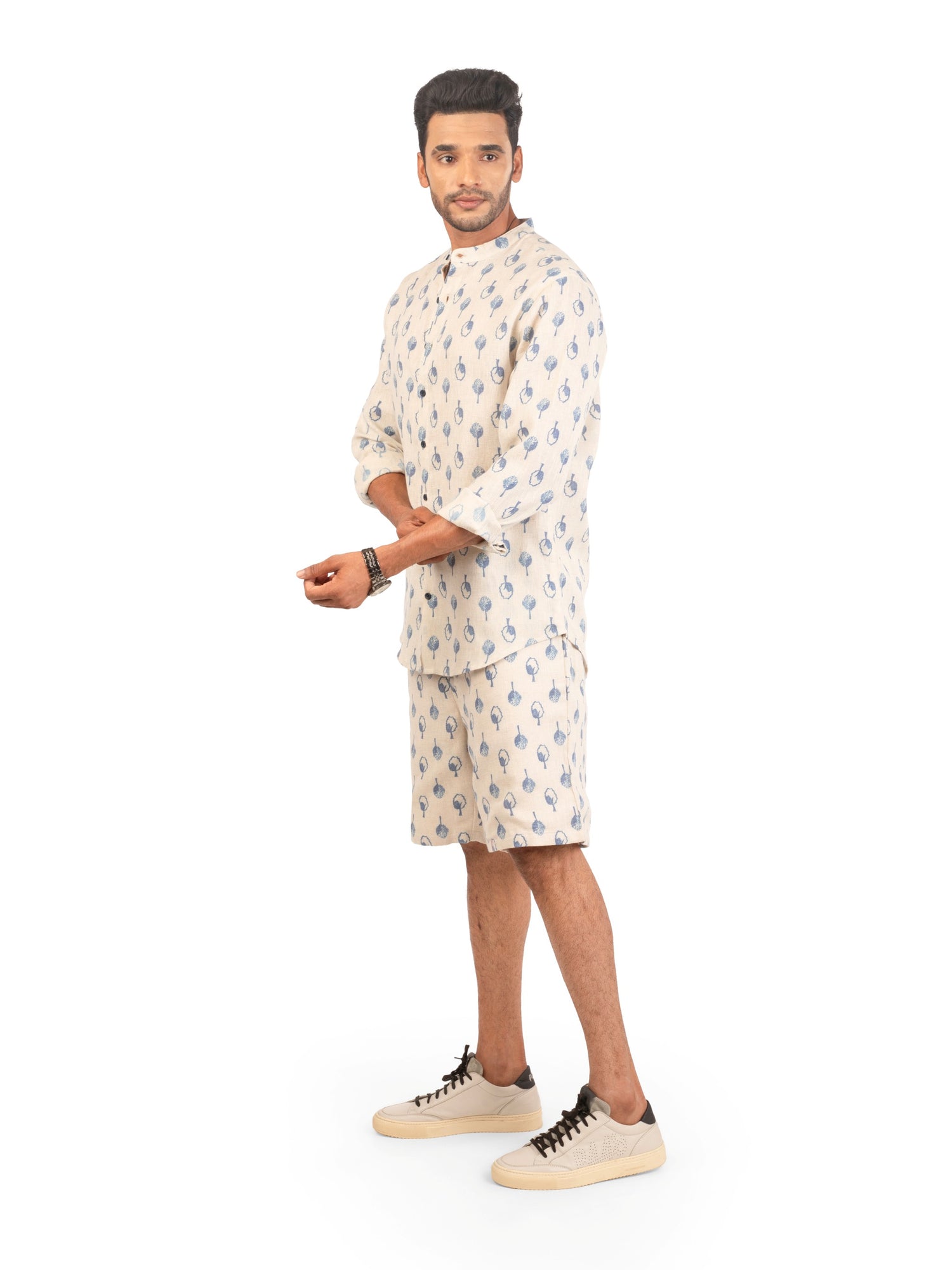 Side view of men's coord set
