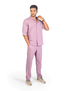 Front view of men's coord set