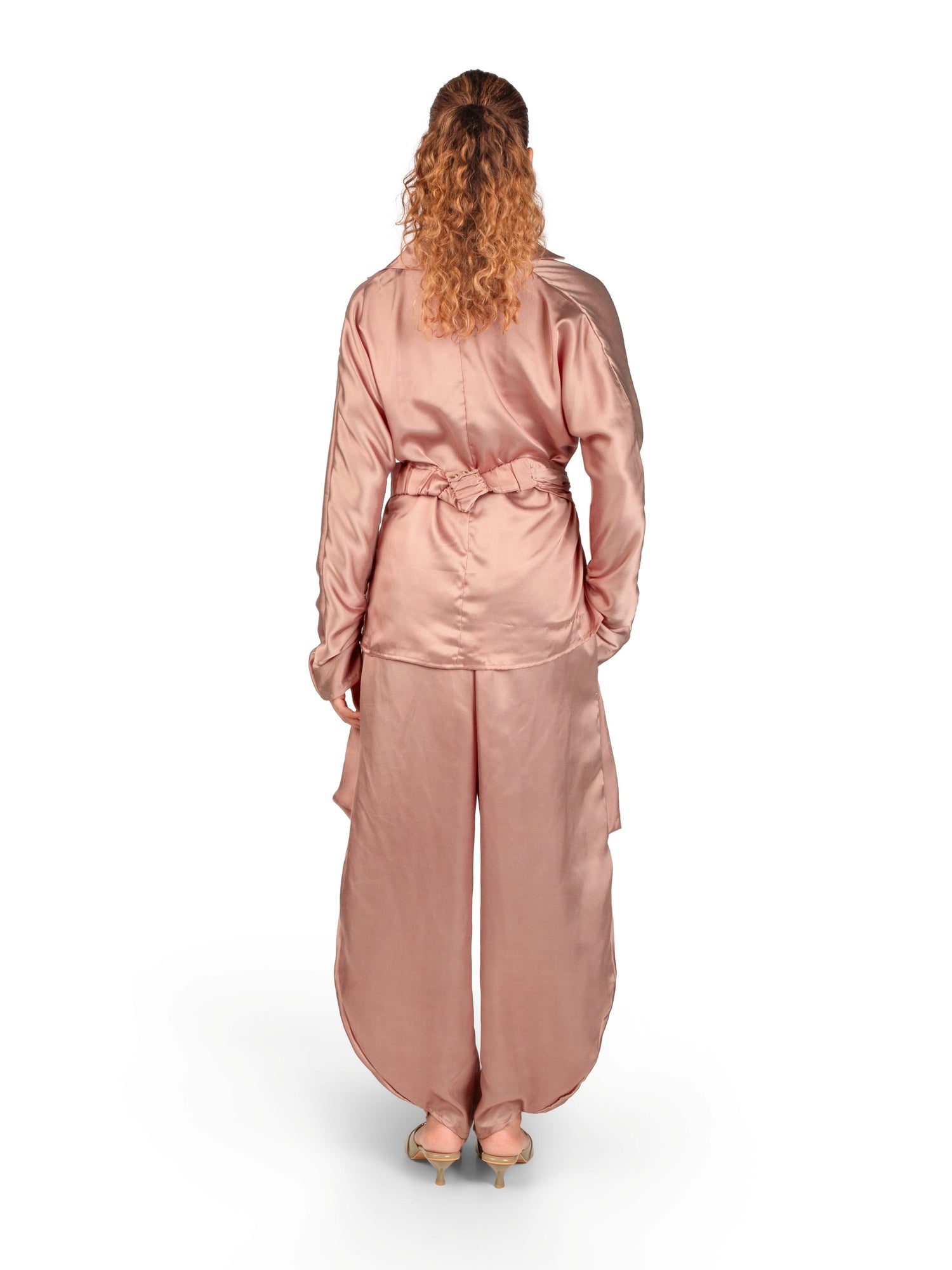 Back view of women's coord set