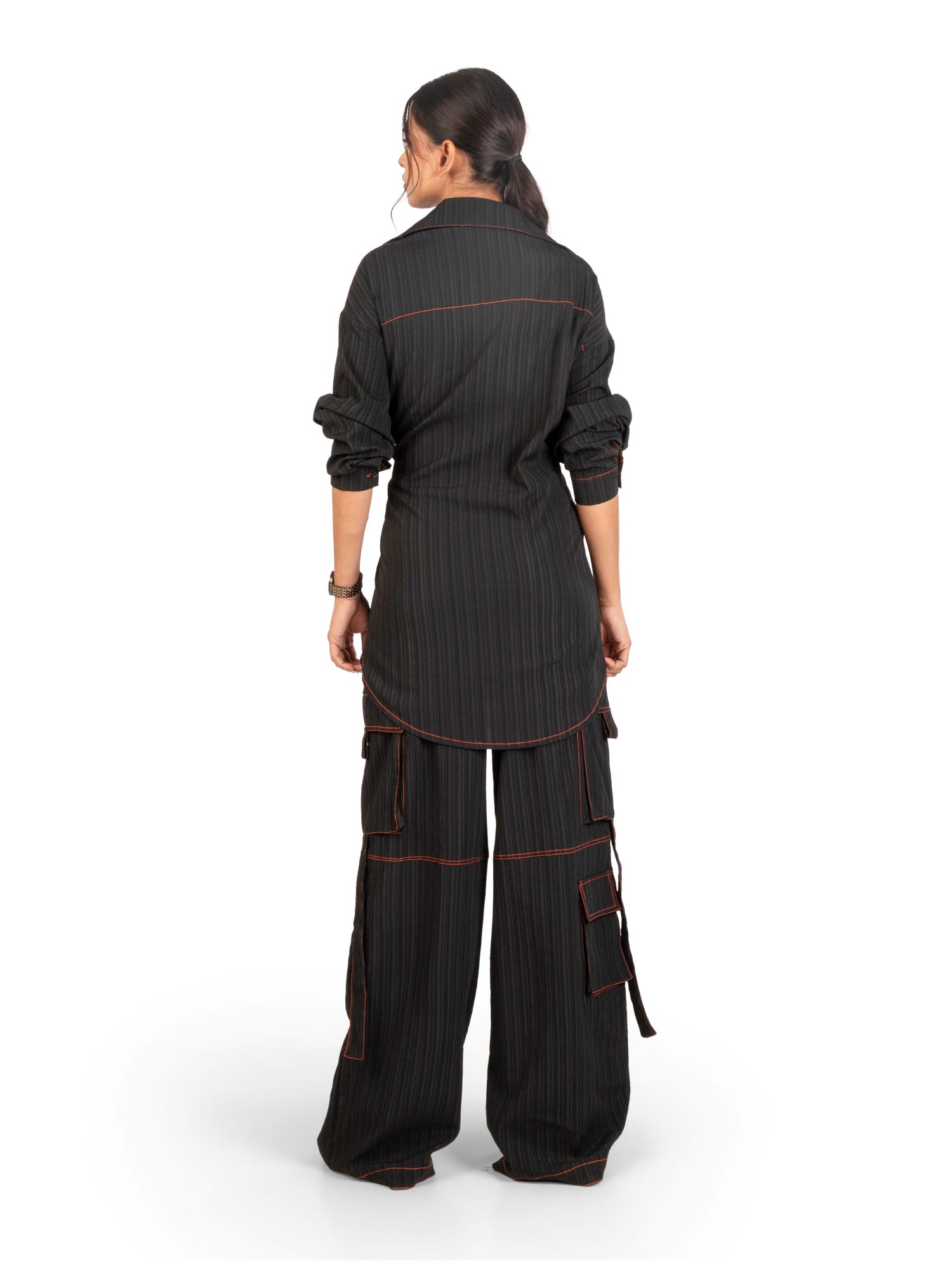 Back view of women's coord set