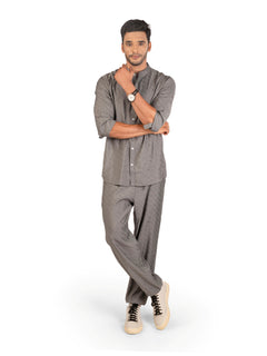 Front view of men's coord set