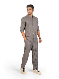 Side view of men's coord set