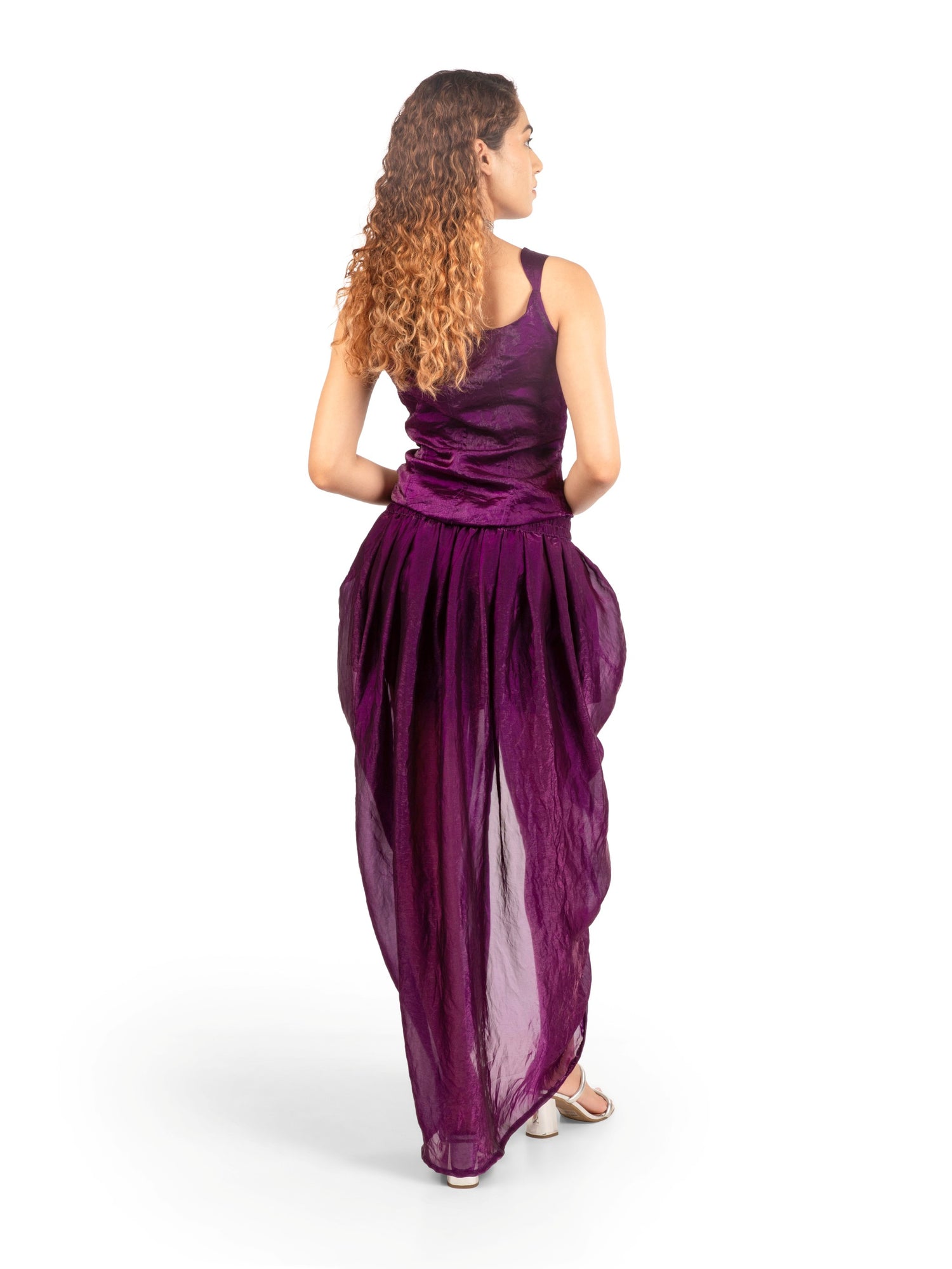 Back view of women's coord set