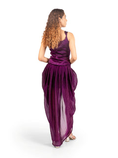 Back view of women's coord set